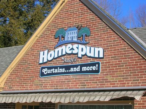 Homespun-Dimensional letter sign — wall-mounted building sign by Hale Custom Signs