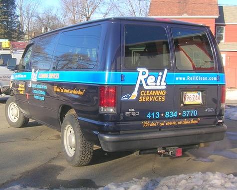 Reil Cleaning — vehicle graphics installation by Hale Custom Signs