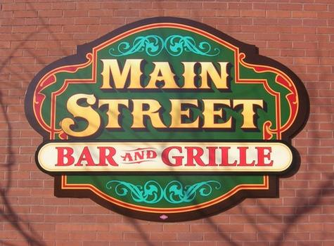 Main Street Bar & Grille — wall-mounted building sign by Hale Custom Signs
