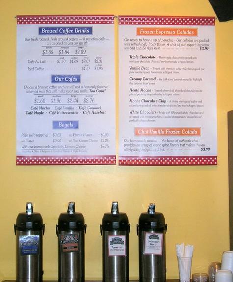Shelburne Falls Coffee Roaster — custom menu board by Hale Custom Signs