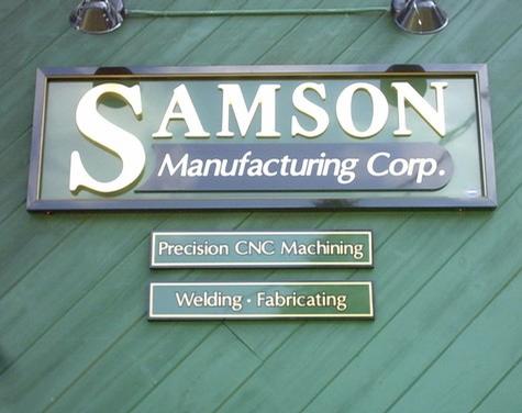 Samson Manufacturing Corp. — wall-mounted building sign by Hale Custom Signs