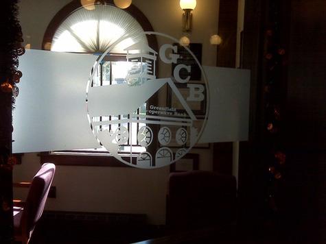 Greenfield Cooperative Bank — window lettering graphic by Hale Custom Signs