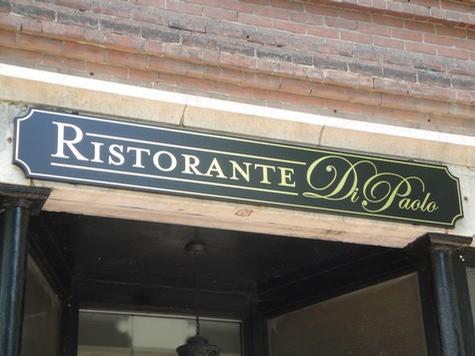 Ristorante DiPaolo’s — wall-mounted building sign by Hale Custom Signs