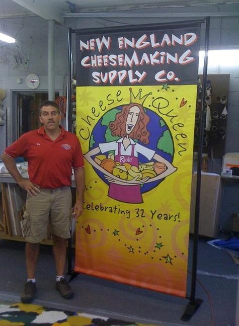 New England Cheesemaking -banner stand — trade show display by Hale Custom Signs