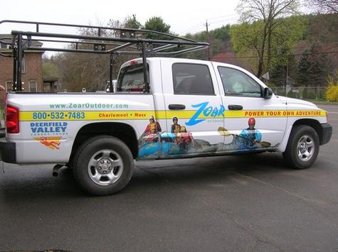 Zoar Outdoor — vehicle graphics installation by Hale Custom Signs