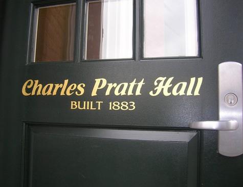 Amherst College Gold Leaf — specialty custom sign by Hale Custom Signs