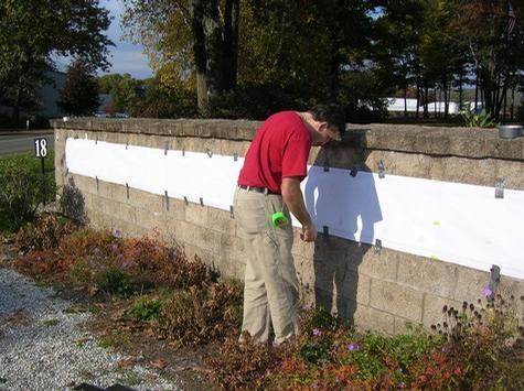 Installing dimensional letters on site with a pattern — Hale Custom Signs