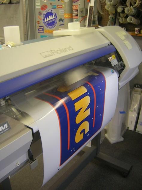 Digital Printing — sign being fabricated on the bench by Hale Custom Signs