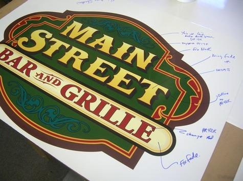 Proofing the printed output before anything is cut — Hale Custom Signs