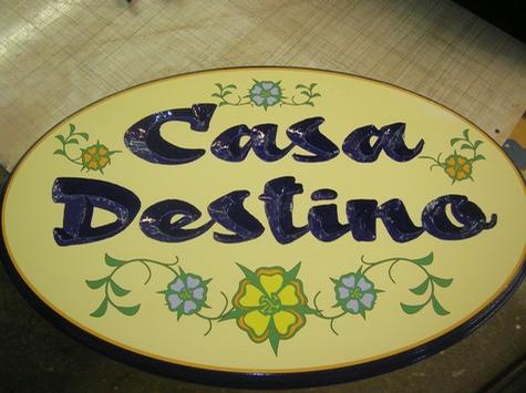 Casa Destino — hand-carved dimensional sign by Hale Custom Signs