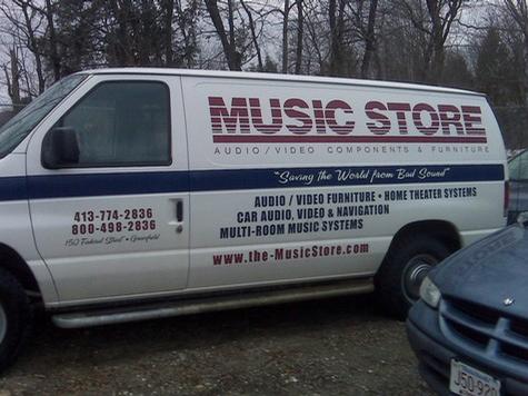 The Music Store — vehicle graphics installation by Hale Custom Signs