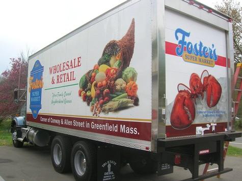 Foster’s Large Box Truck — vehicle graphics installation by Hale Custom Signs