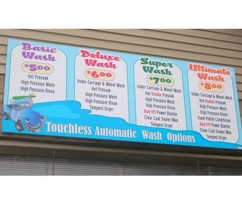 Doyle’s Car Wash — custom menu board by Hale Custom Signs