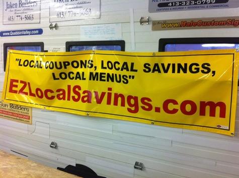 EZlocalSavings Banner — custom printed vinyl banner by Hale Custom Signs