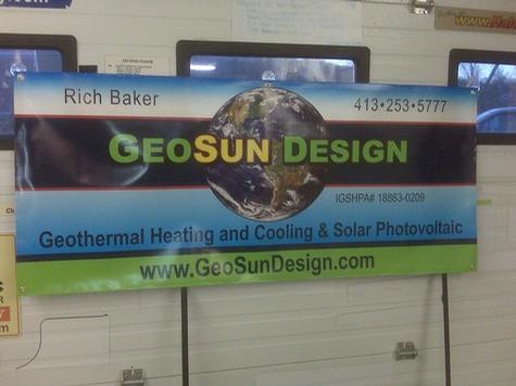 GeoSun Design Banner — custom printed vinyl banner by Hale Custom Signs