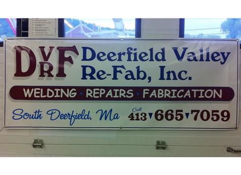 Deerfield Valley Re-Fab — custom printed vinyl banner by Hale Custom Signs