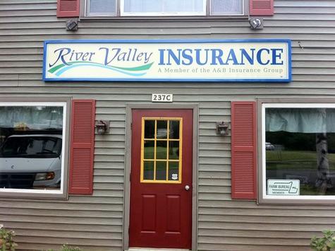 River Valley Insurance-all aluminum wall sign — wall-mounted building sign by Hale Custom Signs