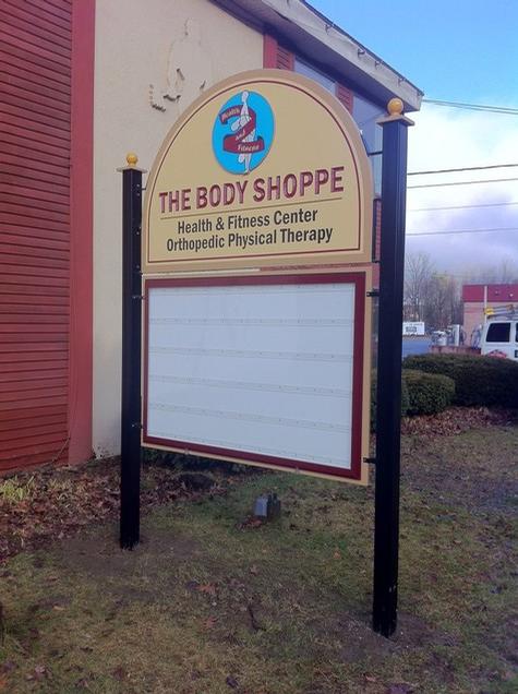 The Body Shoppe — changeable message board by Hale Custom Signs