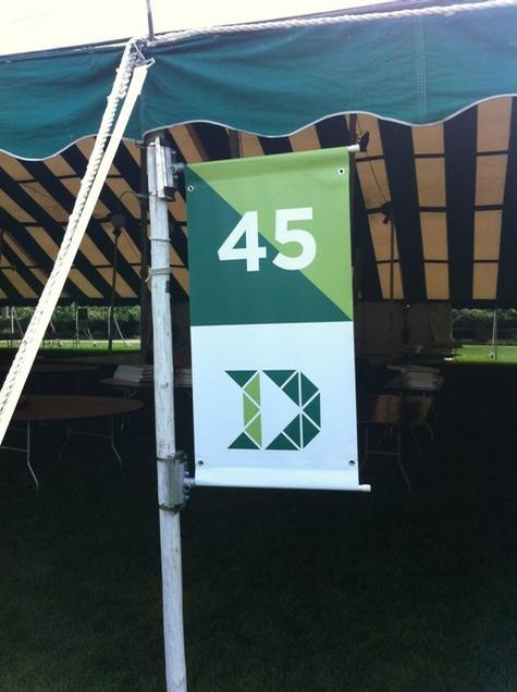 Deerfield Academy Tent Banner — custom printed vinyl banner by Hale Custom Signs