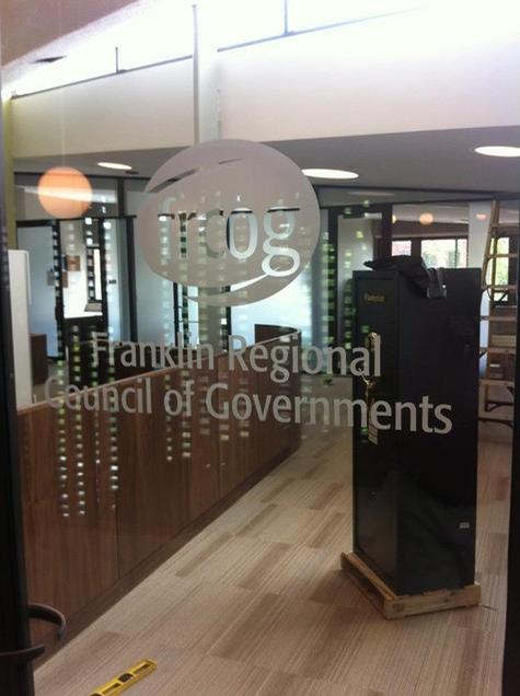 FRCOG Window — window lettering graphic by Hale Custom Signs