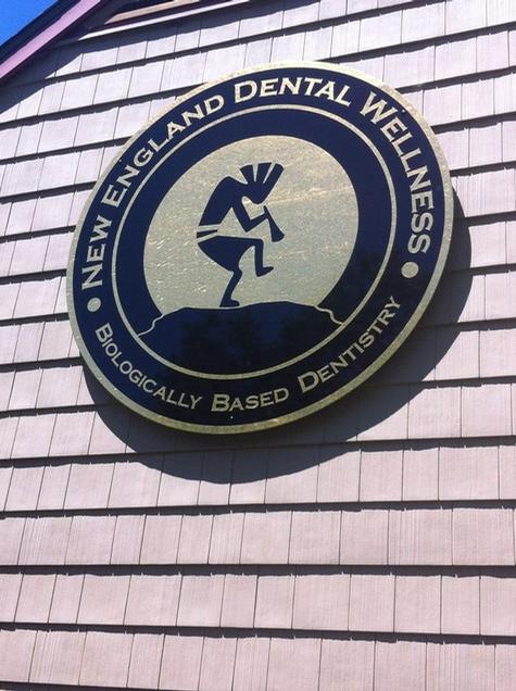 New England Dental Wellness-Aluminum disk w/custom mount — wall-mounted building sign by Hale Custom Signs