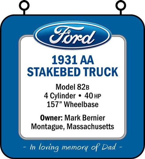 Model A Sign-car show — specialty custom sign by Hale Custom Signs
