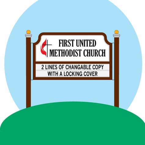 First United Methodist Church — changeable message board by Hale Custom Signs