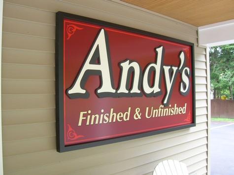 Andy’s Furniture — wall-mounted building sign by Hale Custom Signs