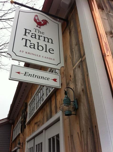 Kringle’s Farm Table — hand-carved dimensional sign by Hale Custom Signs