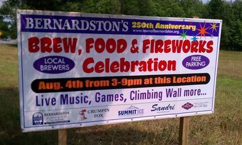 Bernardston Brew Fest — custom printed vinyl banner by Hale Custom Signs