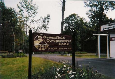 Greenfield Cooperative Bank — sandblasted dimensional sign by Hale Custom Signs