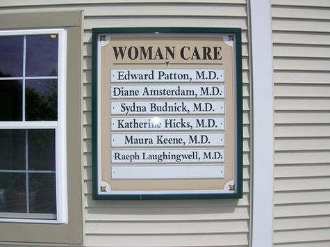 Woman Care- Hadley MA — tenant directory sign by Hale Custom Signs