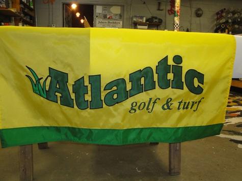 Atlantic Golf & Turf - Fabric Table Runner — trade show display by Hale Custom Signs