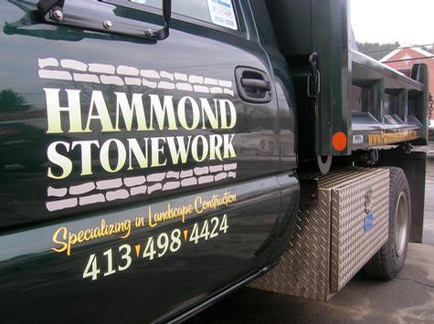Hammond Stonework — vehicle graphics installation by Hale Custom Signs