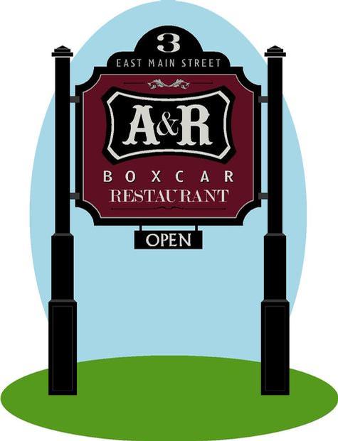 AR Boxcar Rest — custom sign design by Hale Custom Signs