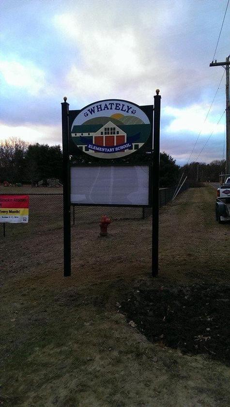 Changeable message board fabricated by Hale Custom Signs in Gill, MA