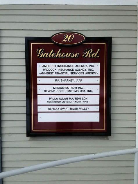 20 Gatehouse Rd. — tenant directory sign by Hale Custom Signs