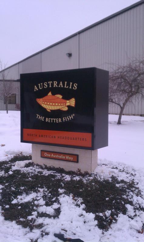 Australis — illuminated channel letter sign by Hale Custom Signs