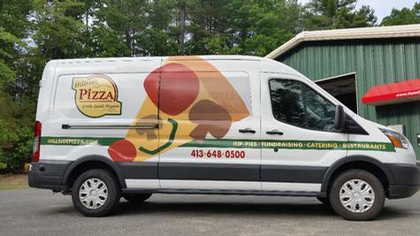 Vehicle graphics installation fabricated by Hale Custom Signs in Gill, MA