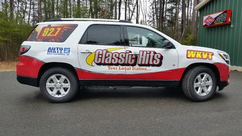 Vehicle graphics installation fabricated by Hale Custom Signs in Gill, MA