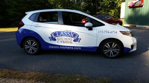 Vehicle graphics installation fabricated by Hale Custom Signs in Gill, MA