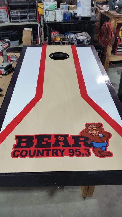 Cornhole board graphic panels — specialty custom sign by Hale Custom Signs