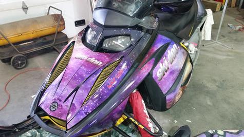 Snowmobile wrap graphics — specialty custom sign by Hale Custom Signs