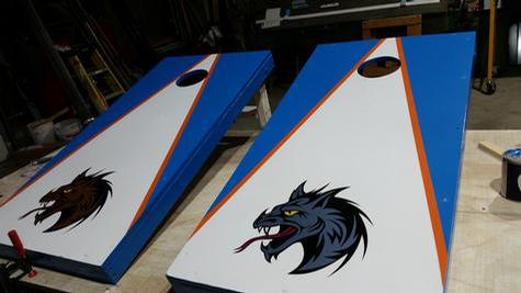 Regulation size Corn Bag Game Boards — specialty custom sign by Hale Custom Signs