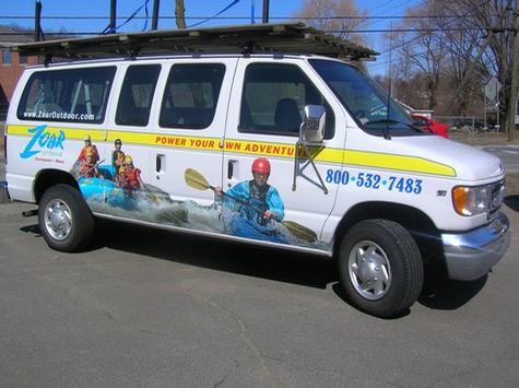 Zoar Outdoor — vehicle graphics installation by Hale Custom Signs