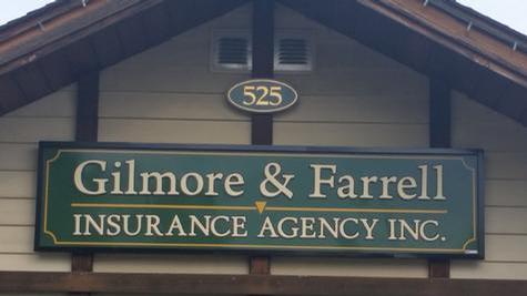 Gilmore & Farrell -Aluminum sign — wall-mounted building sign by Hale Custom Signs