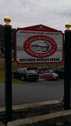 Sandblasted dimensional sign fabricated by Hale Custom Signs in Gill, MA
