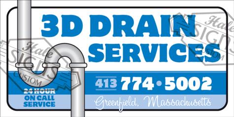 3D Drain Service Magnetics — custom sign design by Hale Custom Signs