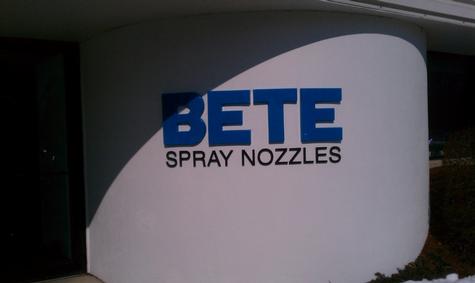 BETE Fog Nozzle- Acrylic letters — dimensional letter sign by Hale Custom Signs
