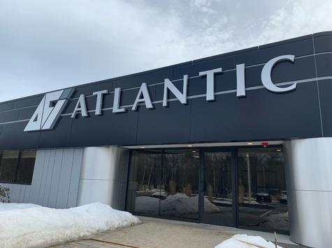 Atlantic Furniture LED lit channel lettering - S.Deerfield MA — dimensional letter sign by Hale Custom Signs
